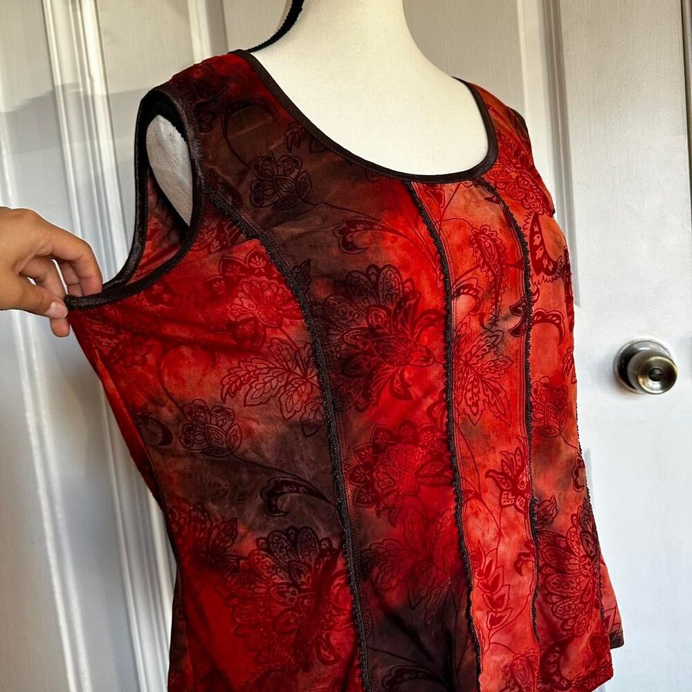 Unbranded Women's Red and Black Blouse